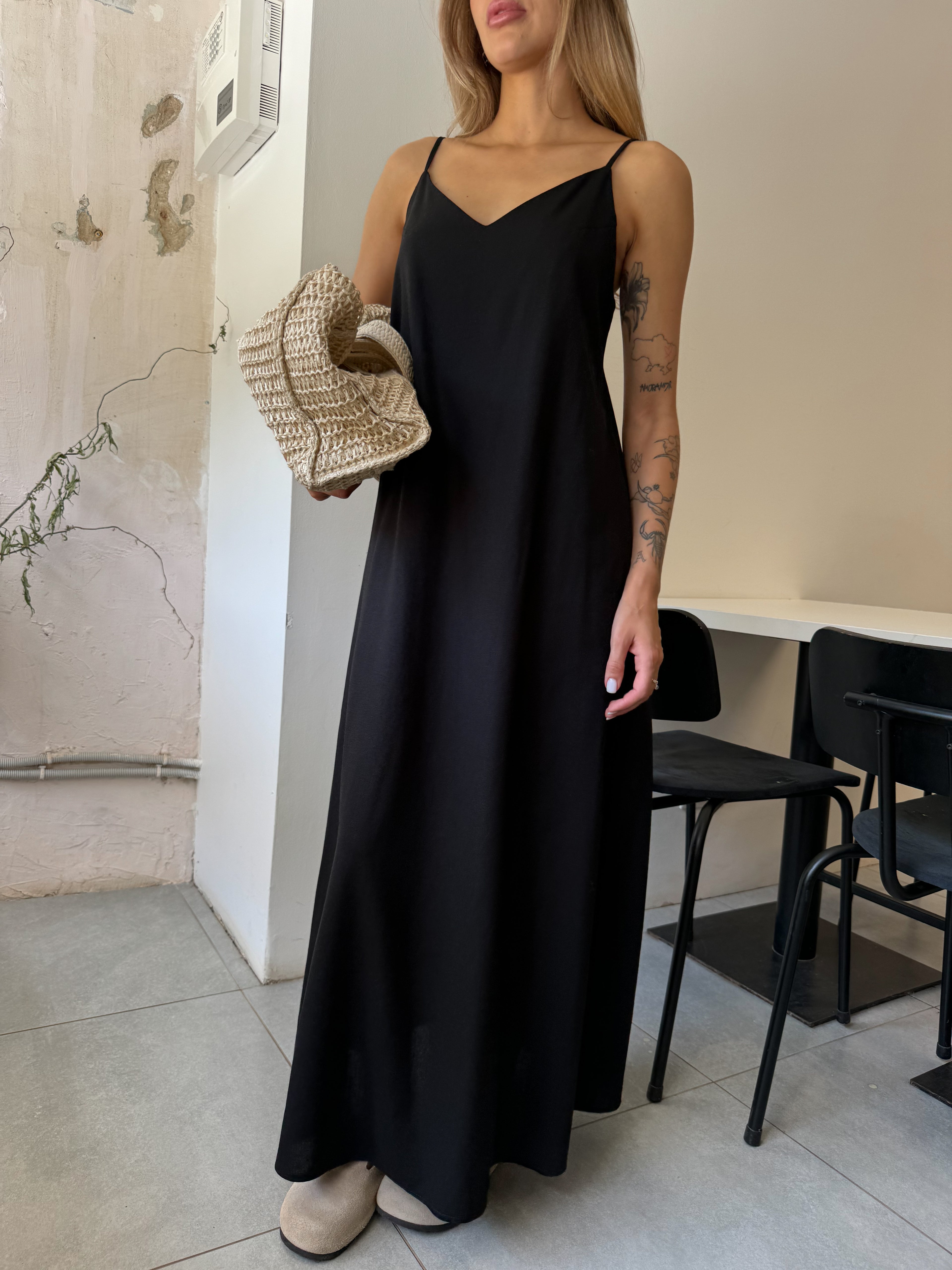 Лляний сарафан на зав'язках maxi