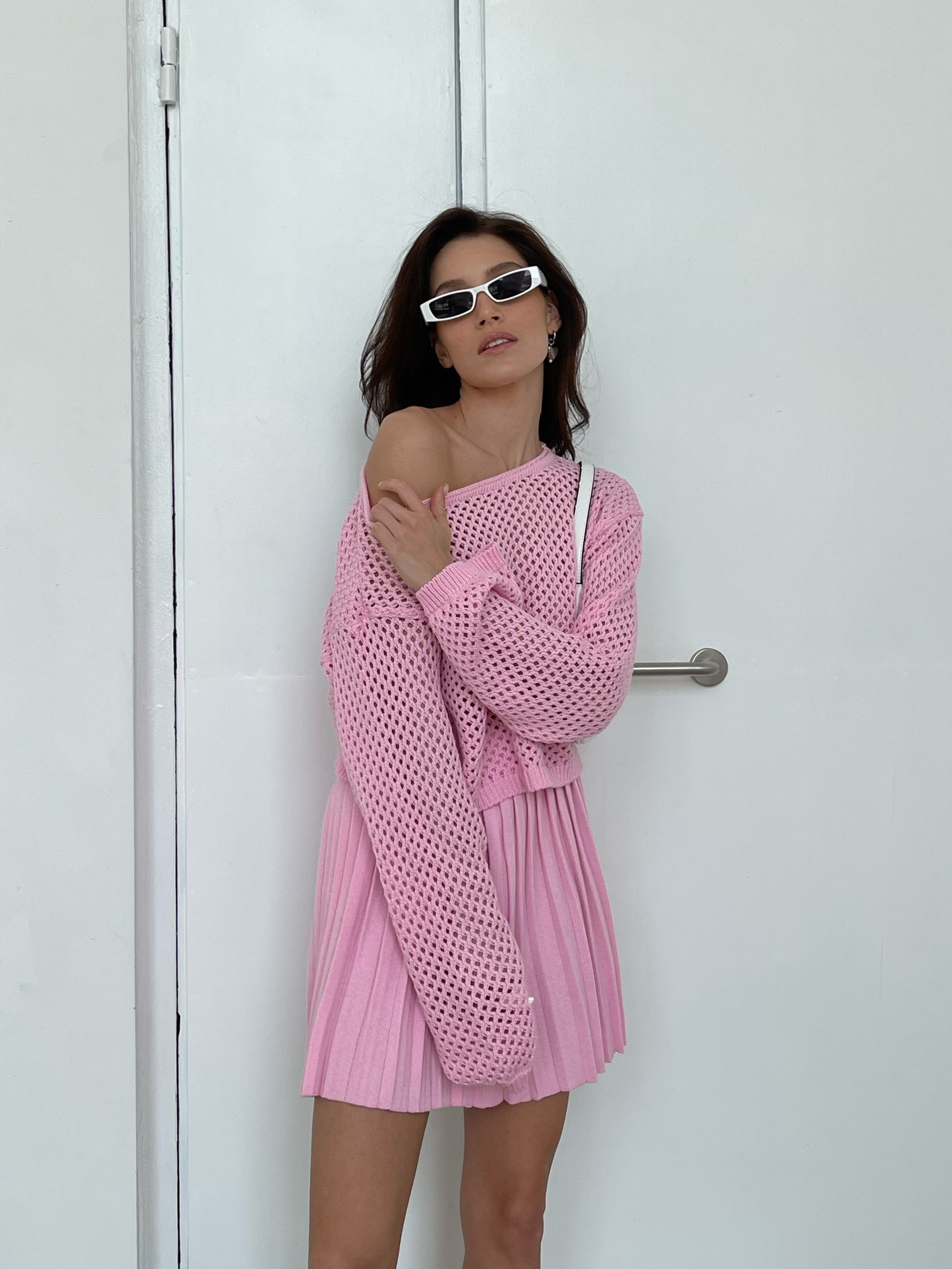 В'язана спідниця плісе