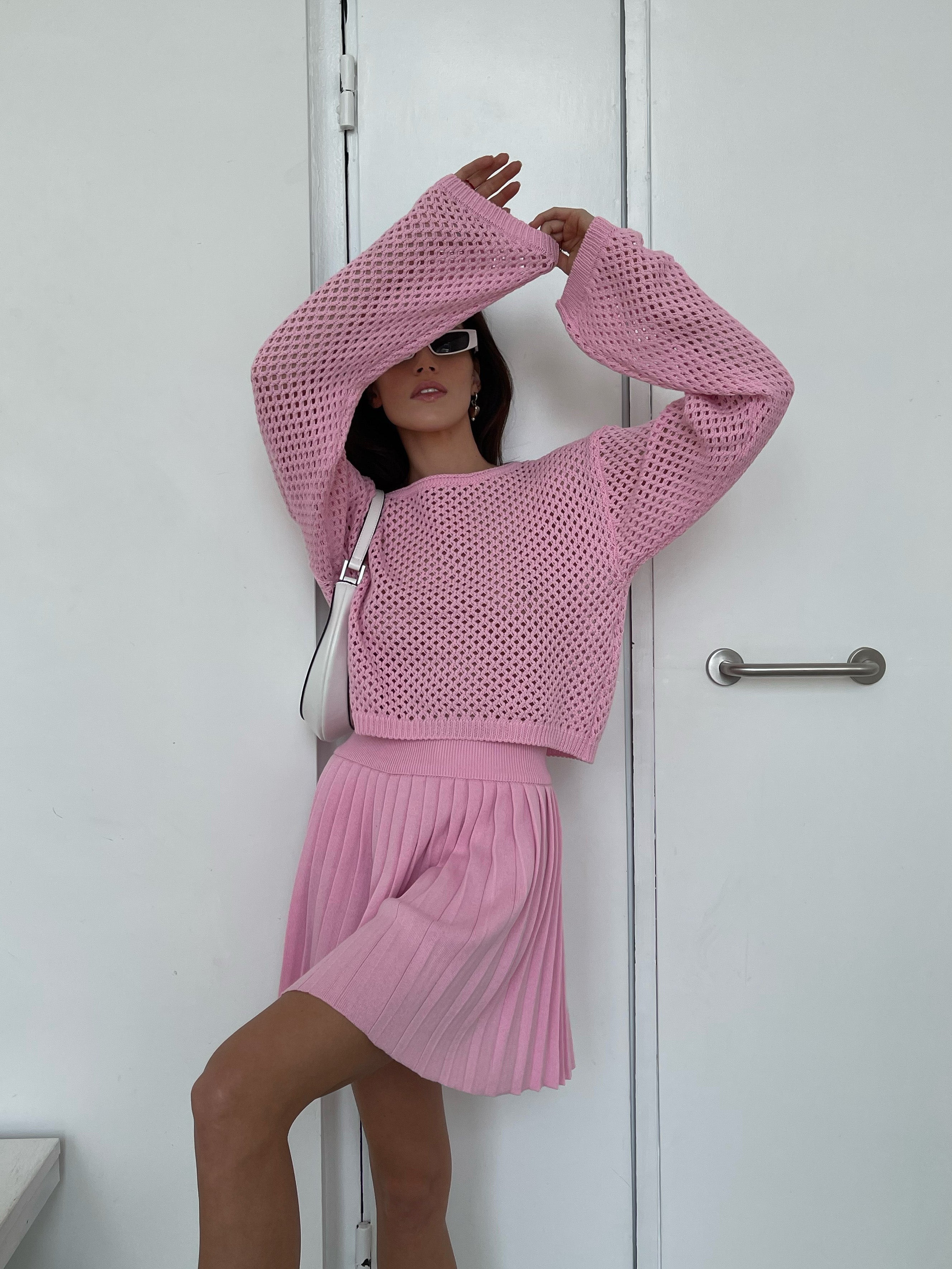 В'язана спідниця плісе