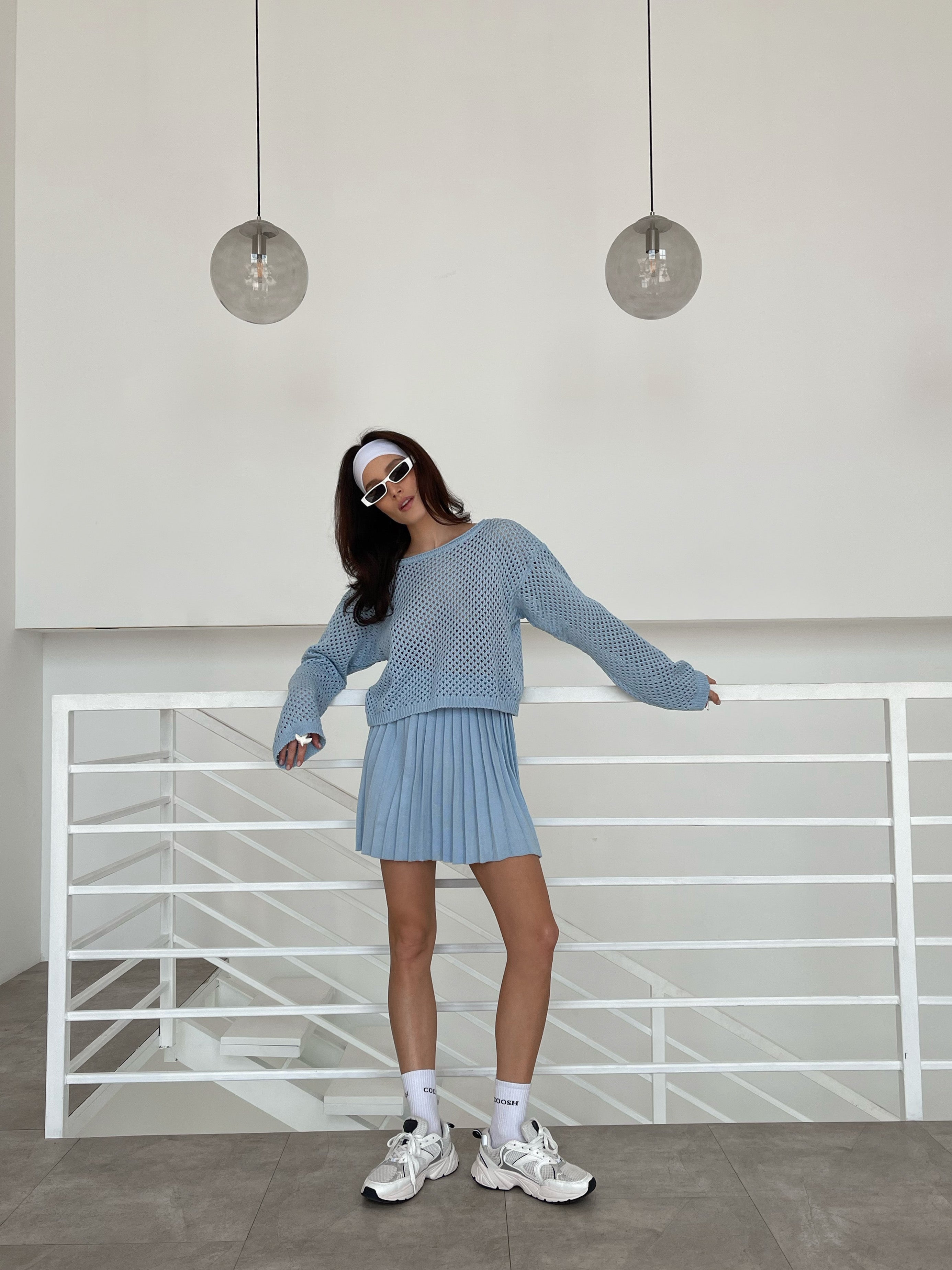 В'язана спідниця плісе