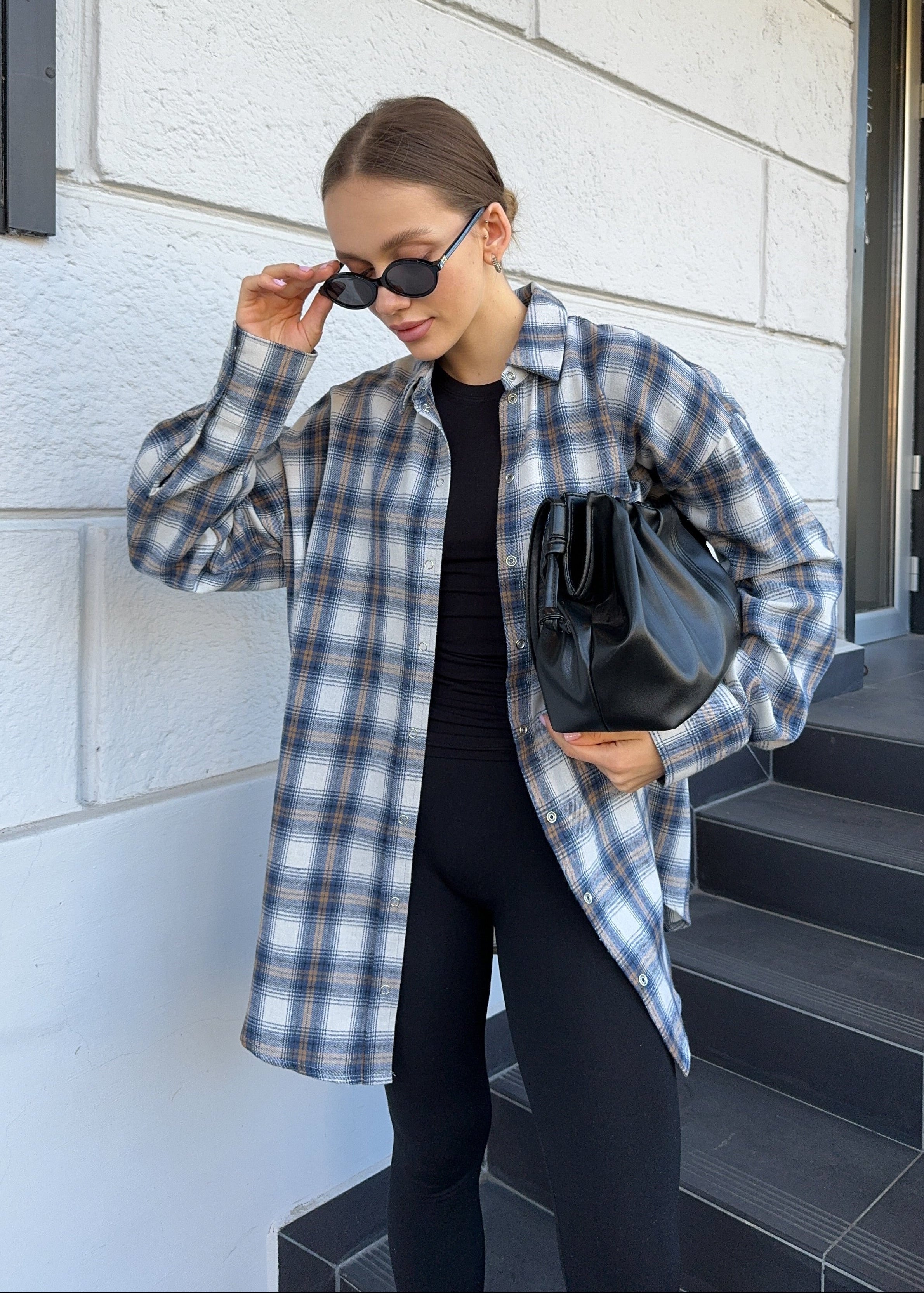 Сорочка в клітинку фланель