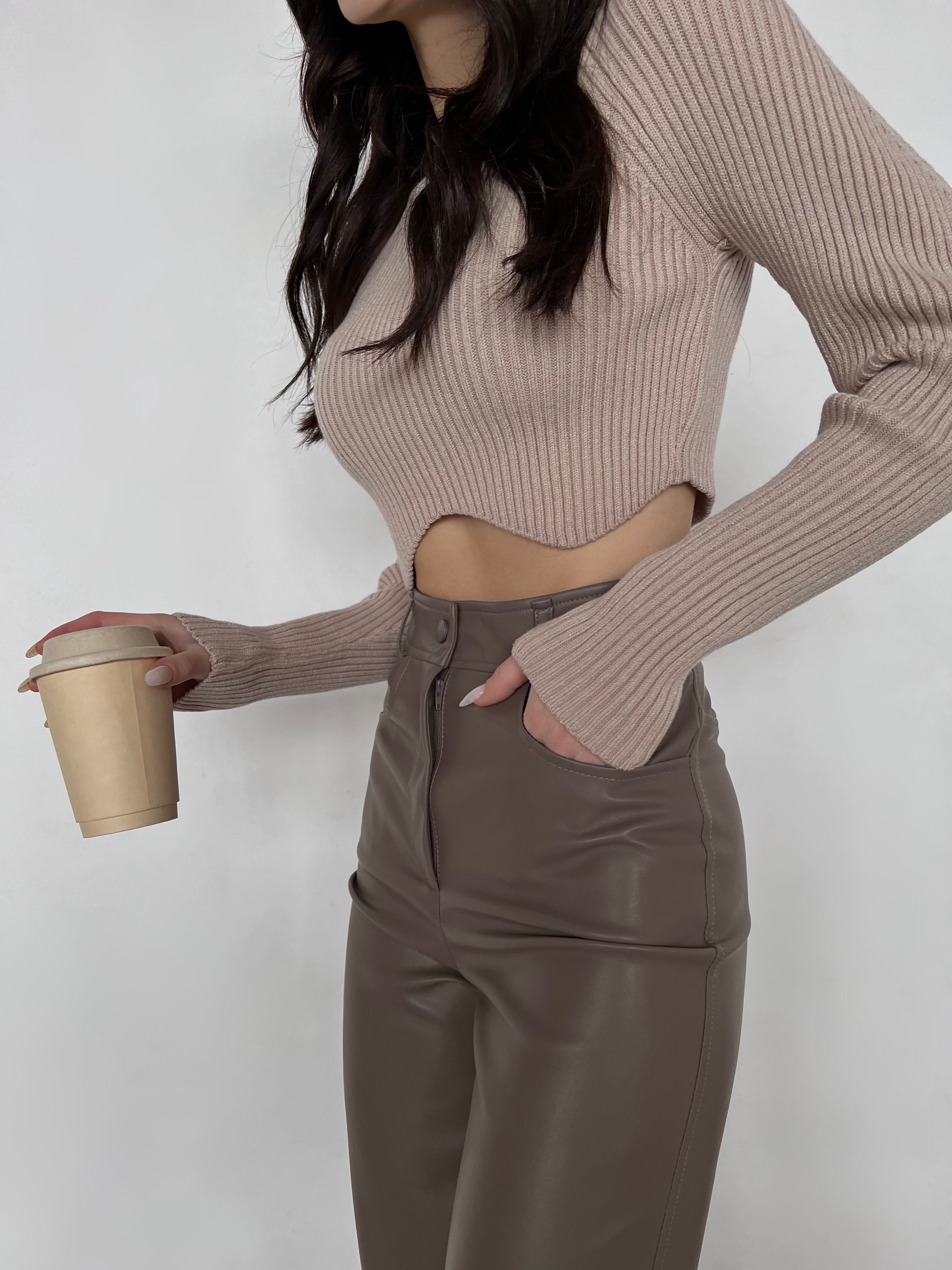 Штани з екошкіри